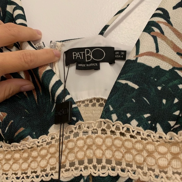 NWT $625 PatBO Palm Print Midi Dress SZ 4 - Picture 5 of 6